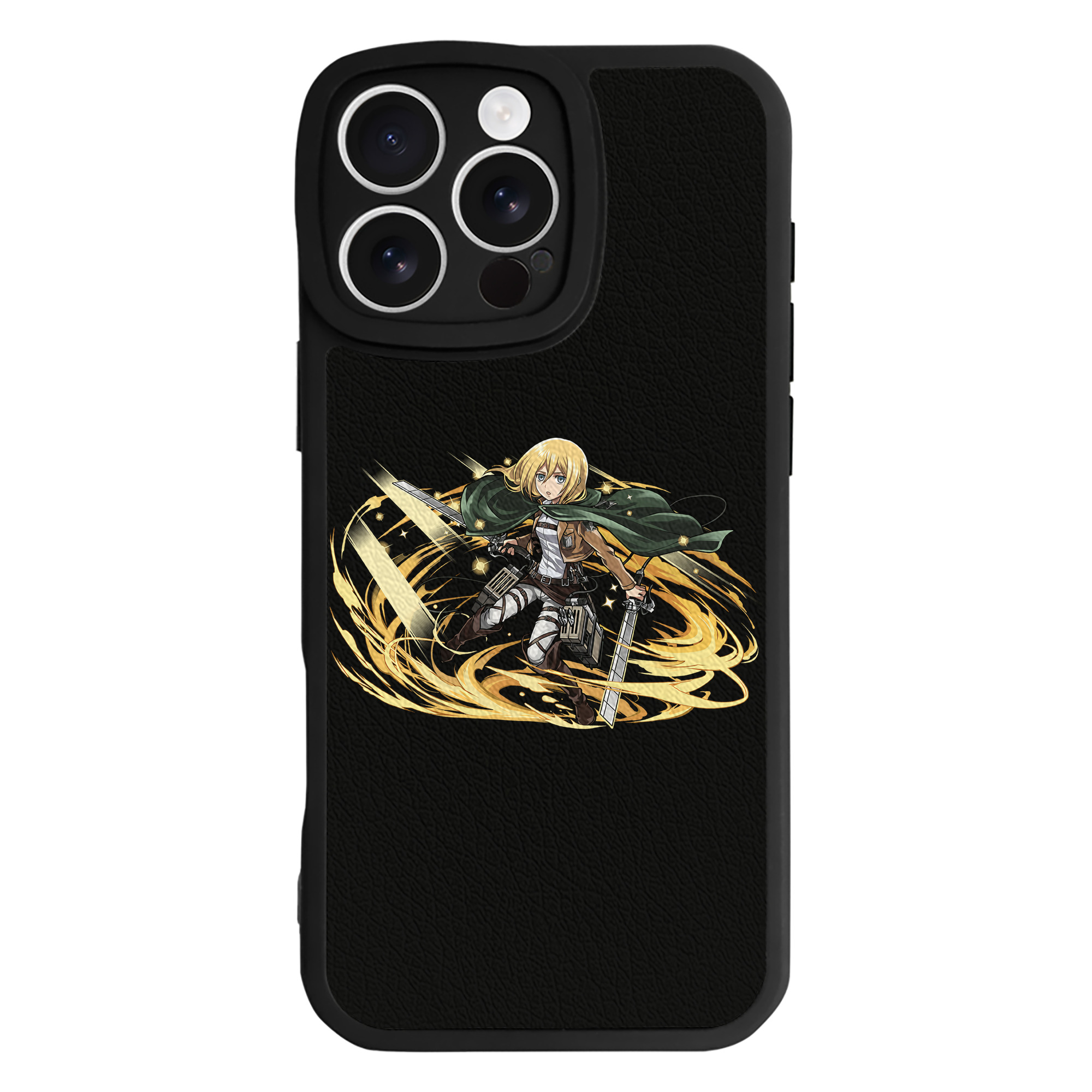 （画像用） 進撃の巨人 クリスタ·レンズ Attack on Titan Christa Lenz 【iPhone 16シリーズ対応】シリコンスマホケース（レザー調） 材質：シリコン